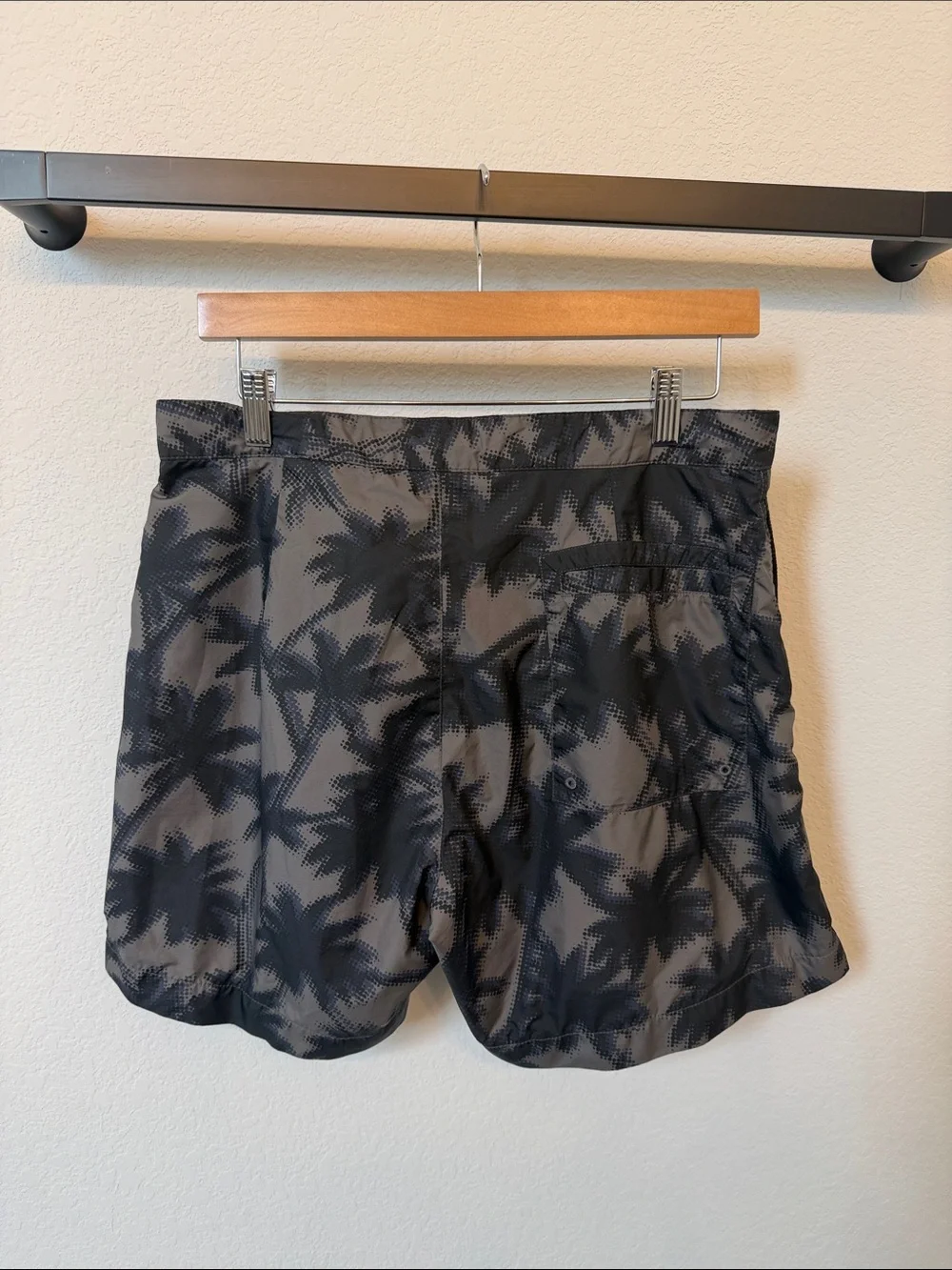 Uniqlo X J.Anderson Black and Gray Palm-Print Swim Trunks